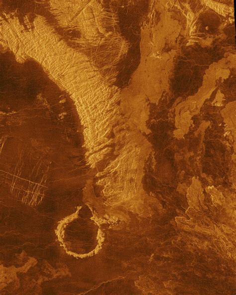 Venus Simulated Color Of Leda Planitia