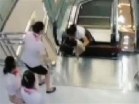 Mother Killed After Falling Into Escalator That Collapsed At Chinese