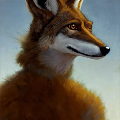 Furry Anthro Anthropomorphic Portrait Of A Coyote Head Stable Diffusion OpenArt