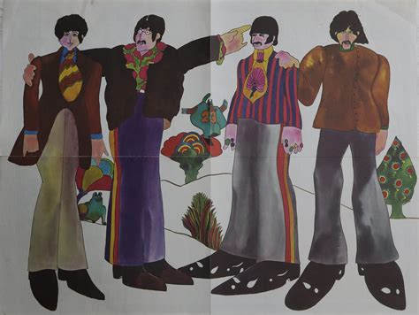 Poster Giornale Beatles 70s Art La Rosa