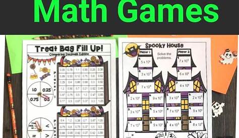 5th Grade Halloween Math Activities: 5th Grade Math Games | 5th grade