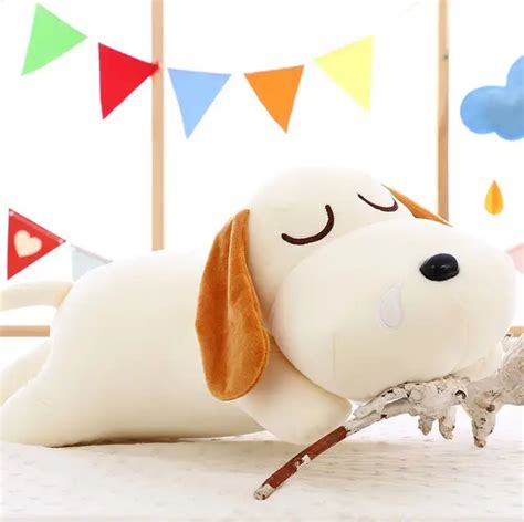 1pc 80cm Big Lying Snoring Dog Plush Toy Lovely Children Sofa Cushion
