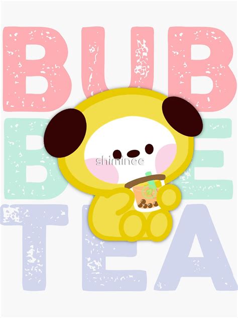 Bt21 Chimmy Bubble Tea Bobba Sticker By Shiminee Redbubble