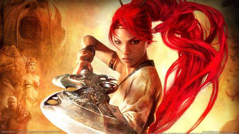 Wallpaper Heavenly Sword Nariko Girl Red Hair Sword Warrior