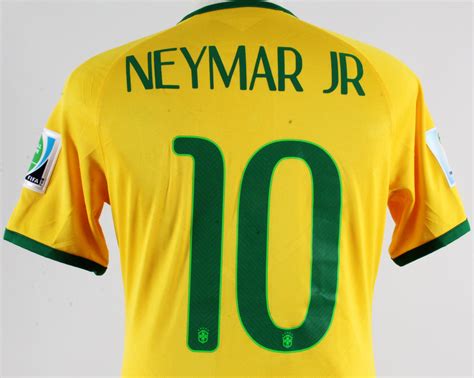 Neymar Game Worn Brazil Jersey 2014 World Cup Team Signed Coa Jsa Memorabilia Expert