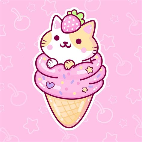 One More Ice Cream Kitty For Today What Do You Think Sticker Sheets