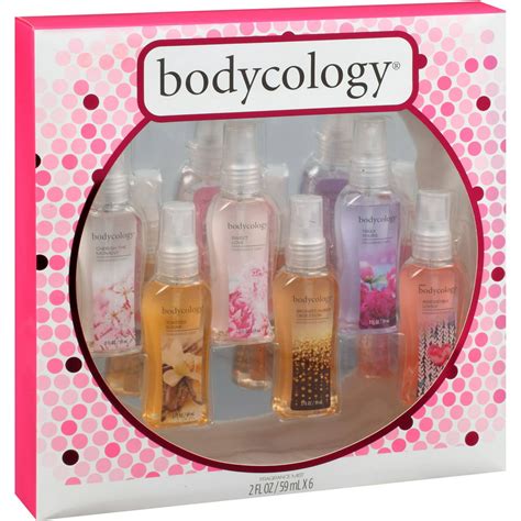 Bodycology Fragrance Mist T Set Unisex Body Spray 2 Oz 6 Pack