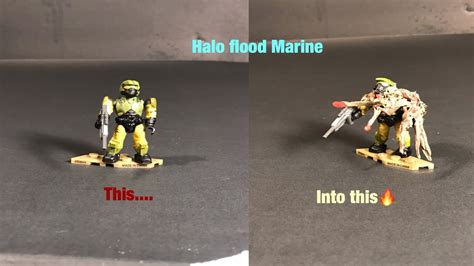 Halo Mega Construx Blocks Custom Flood Marine Youtube