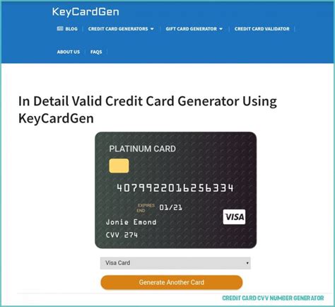 Cvv is the card verification value that is on the back of the debit card. Credit card generator - The eBay Community - credit card ...
