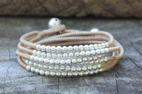 Silver Nude Chic Double Wrap Bracelet