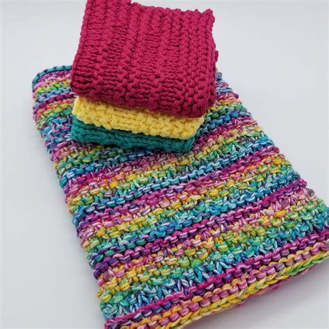Knit Hand Towel Pattern Knit Dish Towel Pattern Icard Etsy