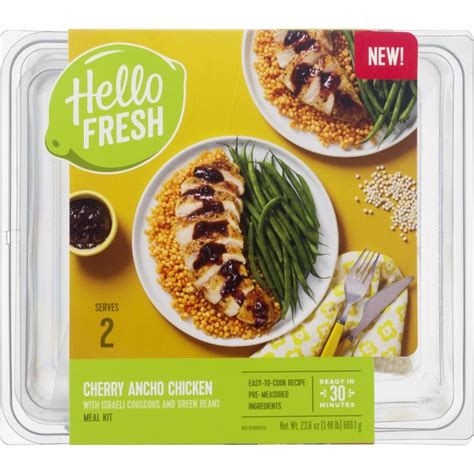 Hello Fresh Meal Kit Cherry Ancho Chicken Sleeve 1 Ct Instacart