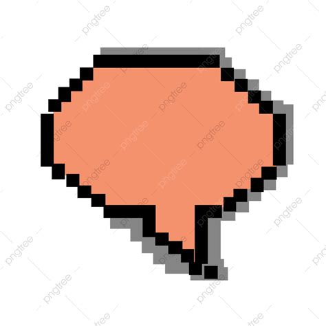Comics Text Dialog Box Png Transparent Orange Black Pixel Art Text Box