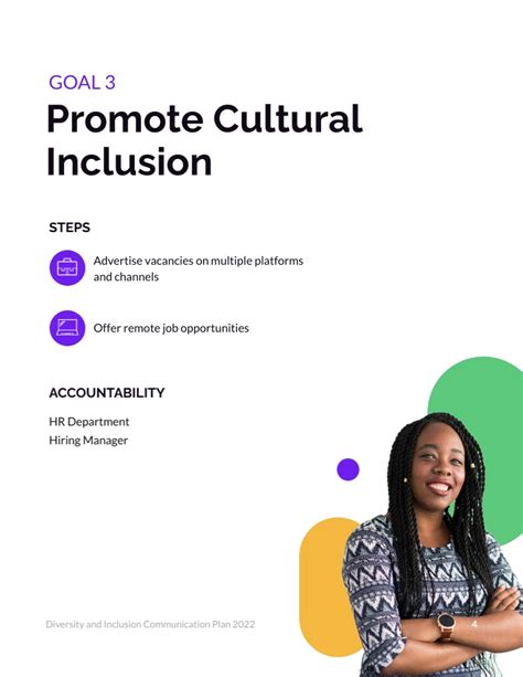 diversity and inclusion communication plan template visme