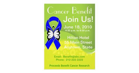 Personalize Colon Cancer Fundraising Benefit Flyer Zazzle