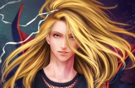Today's long haired anime guy of the day, per request, is: Anime series naruto hair guy Art tape blond hair blue eyes ...