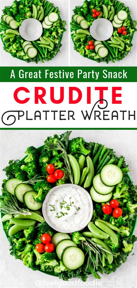 Crudite Platter Wreath Recipe Crudite Platter Festive