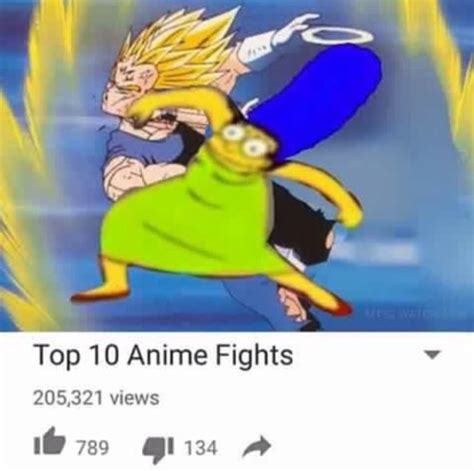 Top 10 Anime Fights Marge Krumping Know Your Meme