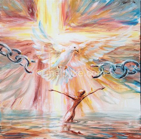 There Is Freedom By Melani Pyke Acrylic 24 X 24 Hope Artwork Jesus