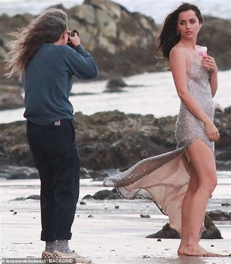 Ana De Armas Gets Swept Into Arms Of Smoldering Male Model During Beach