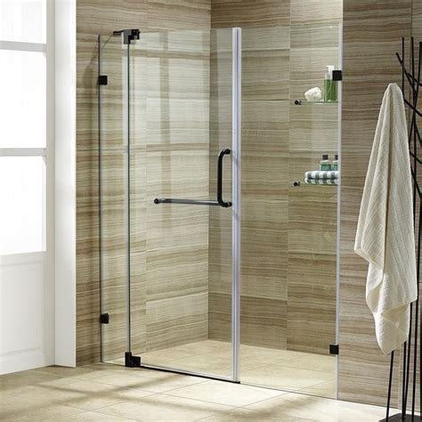 VIGO Pirouette 48 To 54 In X 72 In Frameless Pivot Shower Door In