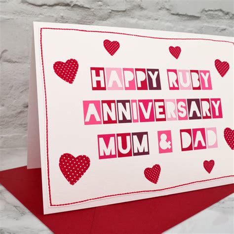 Check spelling or type a new query. 'mum And Dad' 40th Ruby Anniversary Card By Jenny Arnott ...