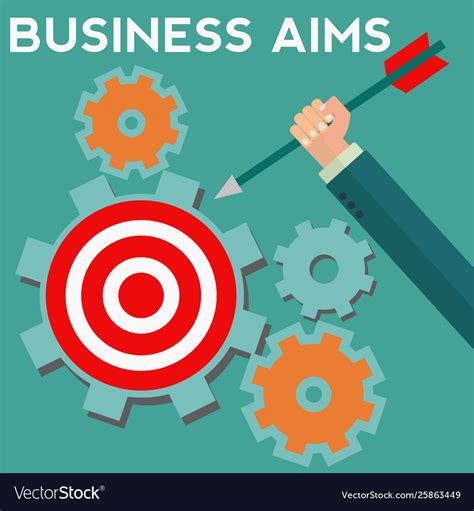Business Aims And Goals Concept Royalty Free Vector Image