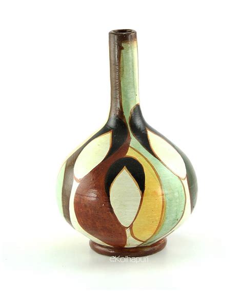 Decorative pots & planters 251. Handmade Pots with Handpainted Abstract Multicolor Design ...