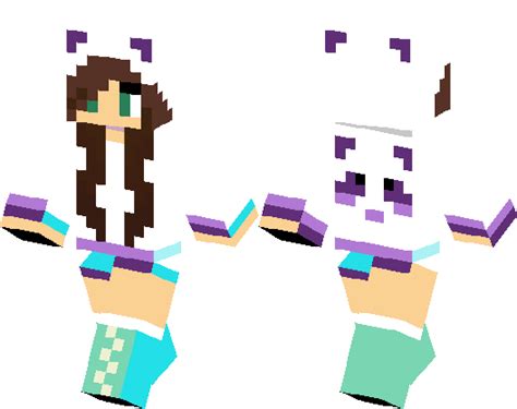 Purple Panda Girl Minecraft Skin Minecraft Hub