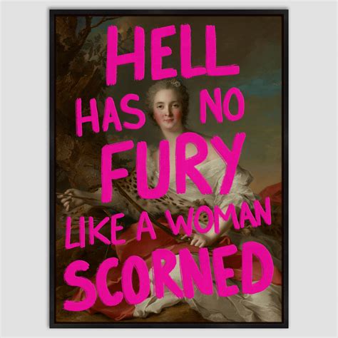 Quirky Pink Canvas Art Prints Hell Has No Fury Like A Woman Scorned Prince And Rebel