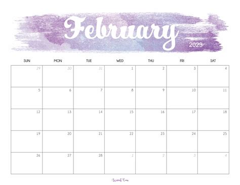Cute February 2023 Calendar Printable Time Management Tools By Axnent