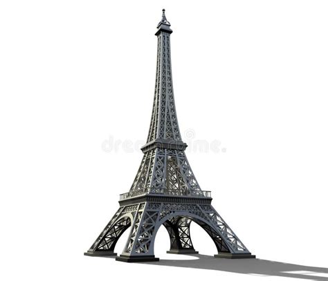 Eiffel Tower Isolated On A White Background Stock Photo Image Of