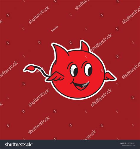 Cute Little Devil Icon Logo Can Stock Vector Royalty Free 1923341891