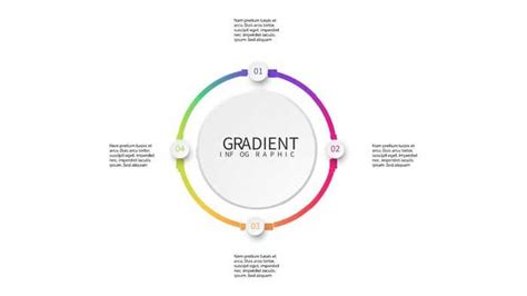 Circular Diagram Featuring Four Colorful Circles Powerpoint Template