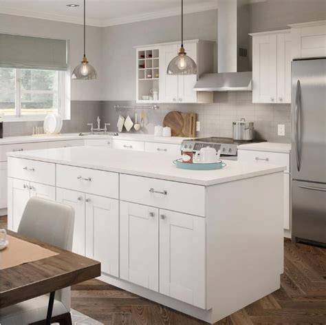 Painted white kitchen cabinets serve as a neutral, clean background that will allow the other colors you want to incorporate to stand out. Shop our Kitchen Department to customize your Princeton ...