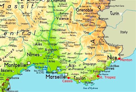 Map Of South Of France World Travel Maps Cassis France Provence