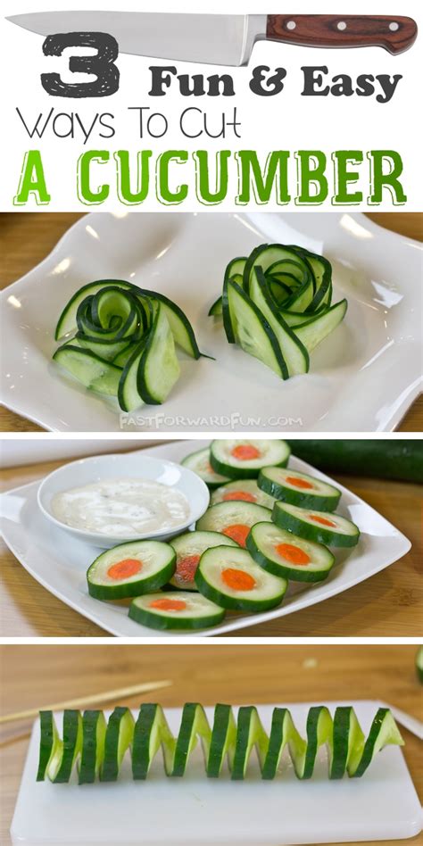 3 Fun And Easy Ways To Cut A Cucumber