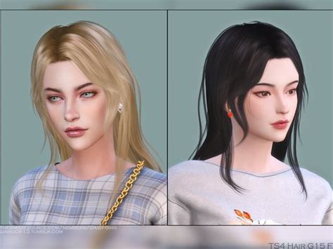 Ts4 Female Hair G15 Ginko Sims On Patreon Sims Hair Womens