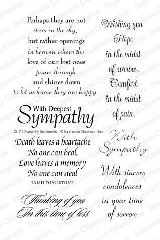 Sympathy cards are never easy to write. Sympathy - Rubber Stamps - 123Stitch.com