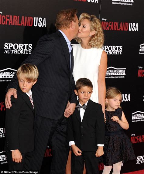 Kevin Costner Kisses Wife Christine Baumgartner At Mcfarland Premiere