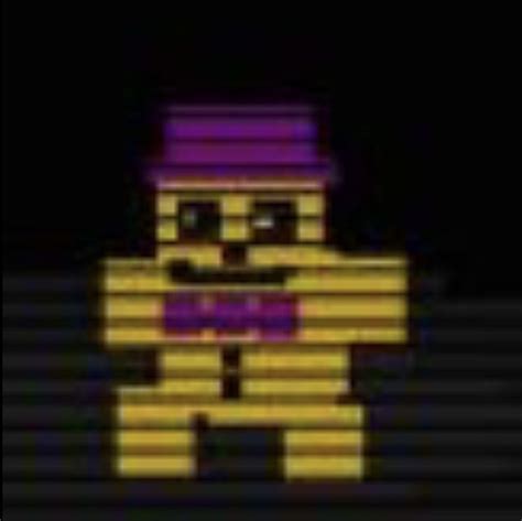 A Pixellated Image Of A Person Wearing A Purple Hat