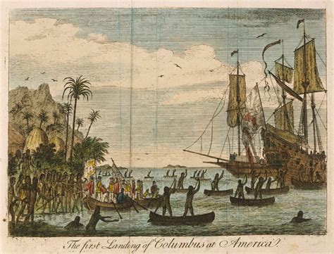 Christopher Columbuss Voyage 1492 93 First Landing Of Columbus In