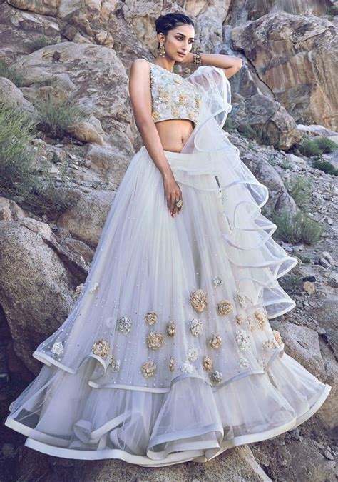 Amrita Off White Floral Designer Lehenga Choli Lehengas Designer