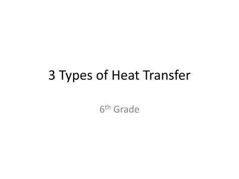 Ppt 3 Types Of Heat Transfer Powerpoint Presentation Free Download