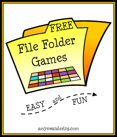 Free File Folder Games Amys Wandering