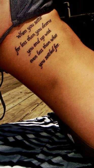 Tattoo Quotes Girls Ribs Lettering 64 Ideas Quote Tattoos Placement