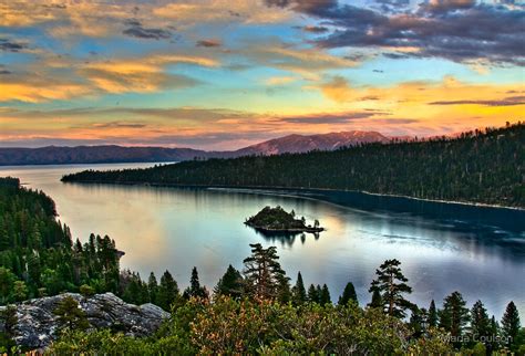 Sunset At Emerald Bay Lake Tahoe By Maria Coulson