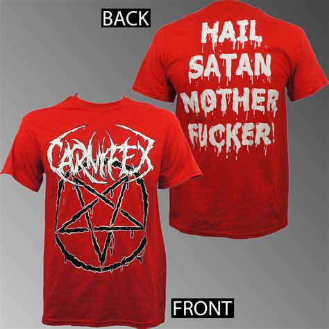 Carnifex T Shirt Pentagram Hail Satan Merch2rock Alternative Clothing