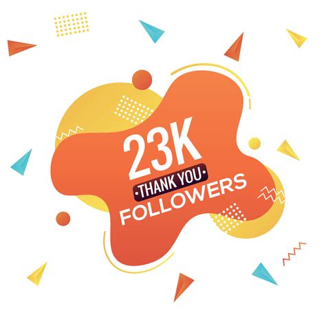 23k Followers Social Sites Post Greeting Card Vector Illustration