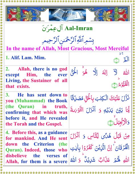Surah Al I Imran Arabic Text With Urdu And English Translation My XXX